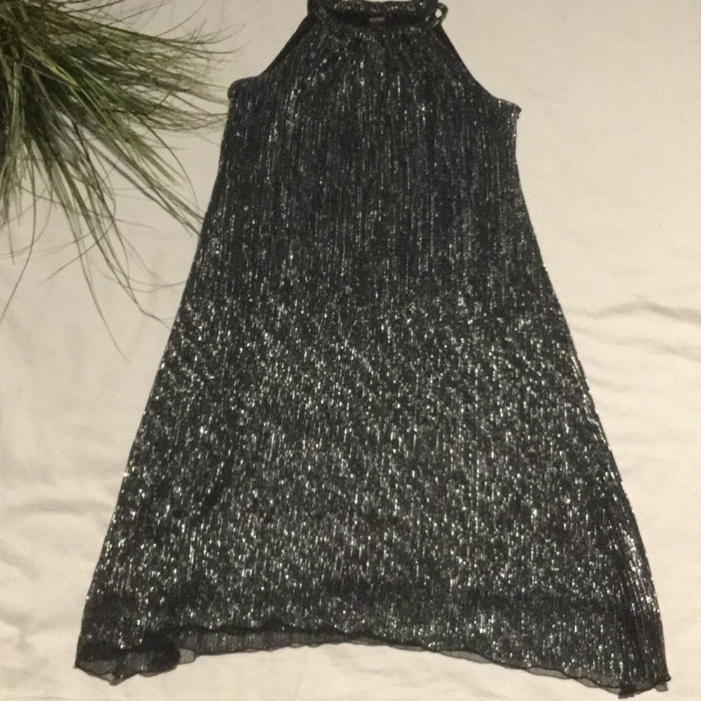 Alfani Petite Metallic Halter Dress NWOT
